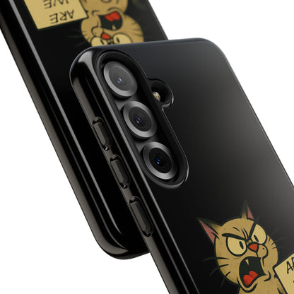 Angry Cat Phone Case — 'Are We Next' Protest Graphic iPhone Case