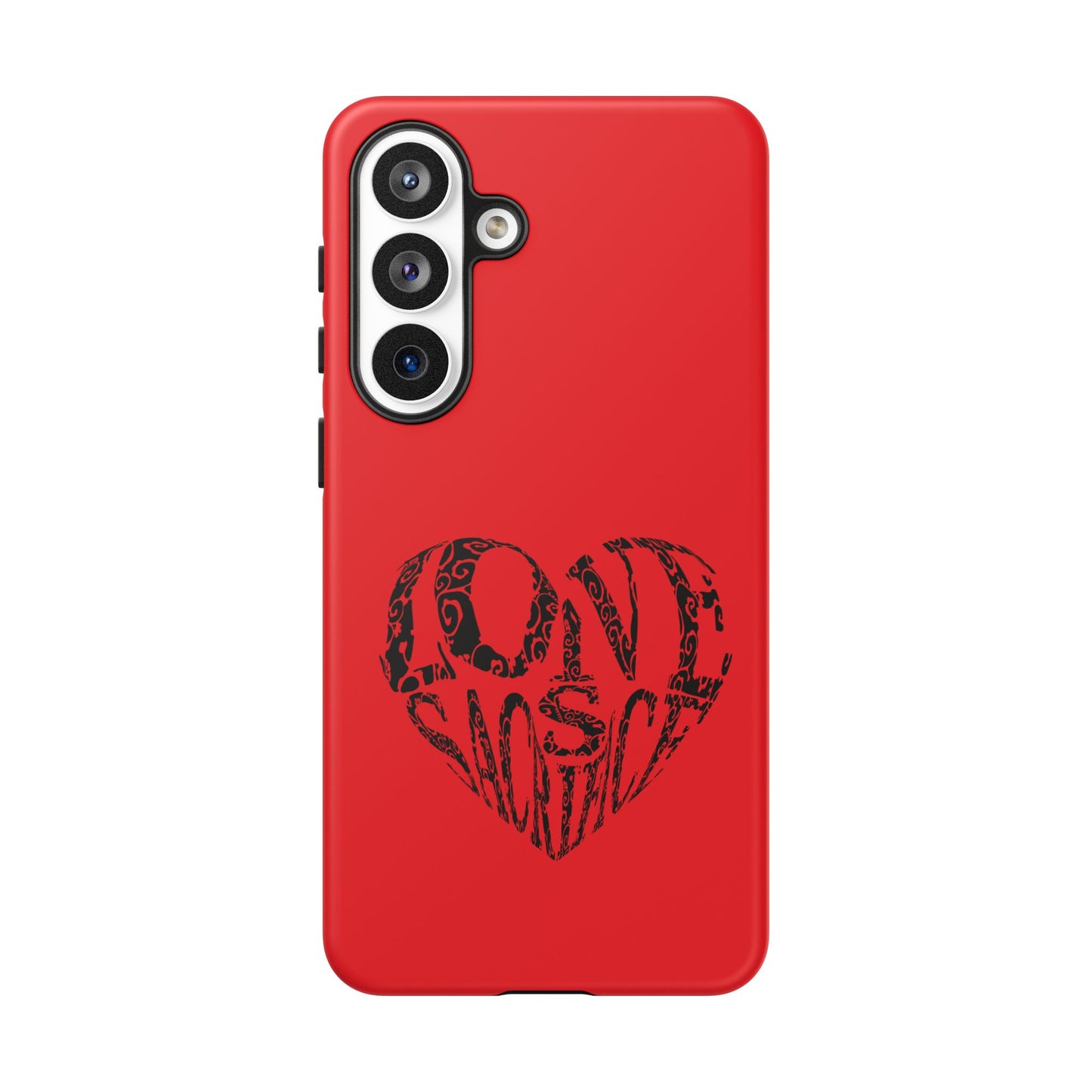 Red 'Love Justice' Heart Phone Case — Protective iPhone Cover, Valentine’s Gift