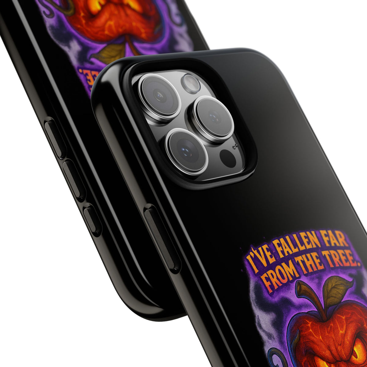 Phone Case — 'I've Fallen Far From the Tree, Straight Into Madness' Pumpkin Horror Design