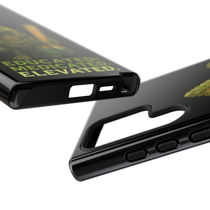 Phone Case — "Educated. Medicated. Elevated." Cute Bud Scientist Design
