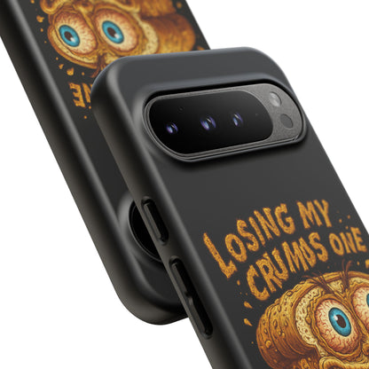 Phone Case — "Losing My Crumbs One Thought at a Time" Funny Retro Bread Illustration