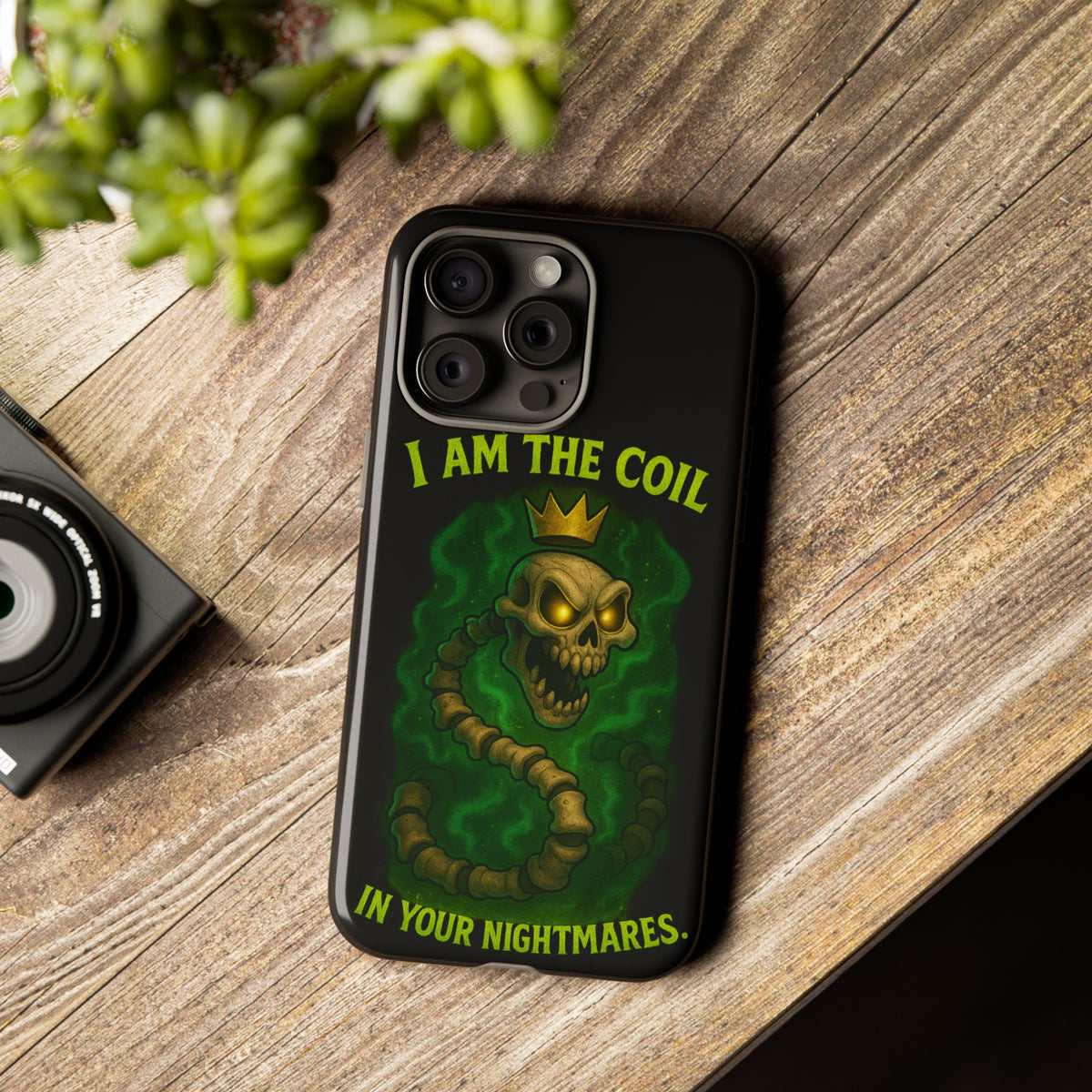 Tough Cases — “I Am The Coil In Your Nightmares” Skull Snake Shockproof Phone Case