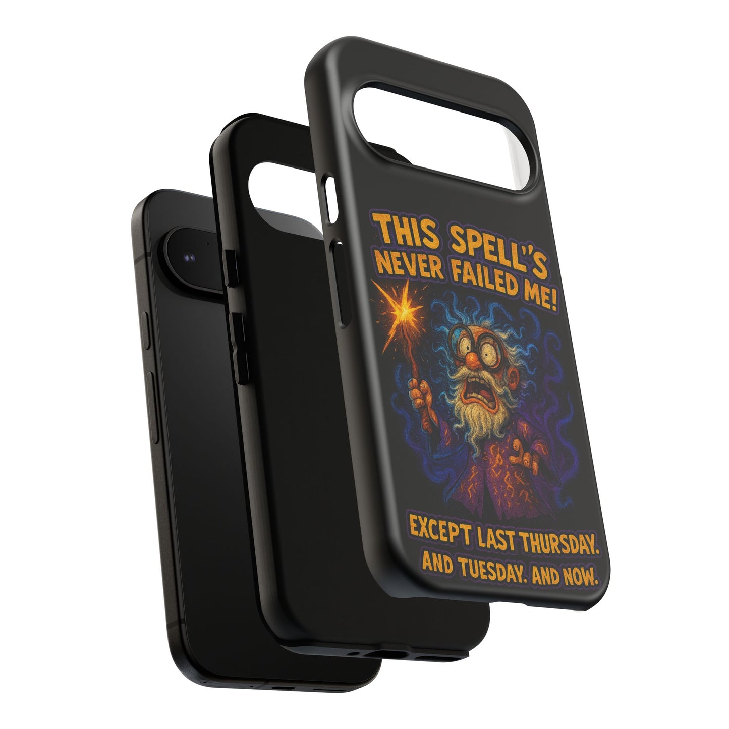 Wizard Phone Case — "This Spell's Never Failed Me!" Funny Magic Protective iPhone Cover