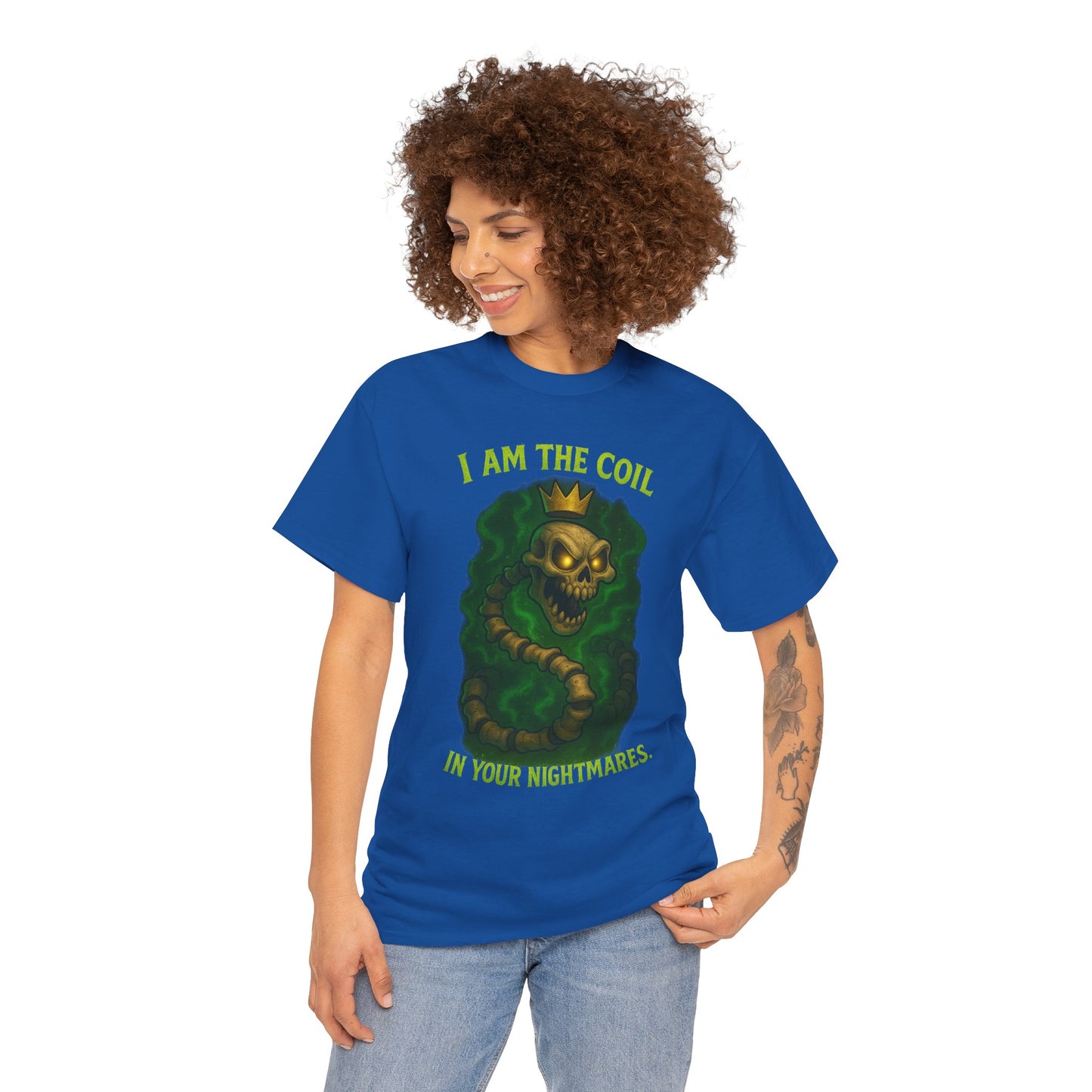 Skull Snake Crown Tee | I Am The Coil Nightmare Illustration