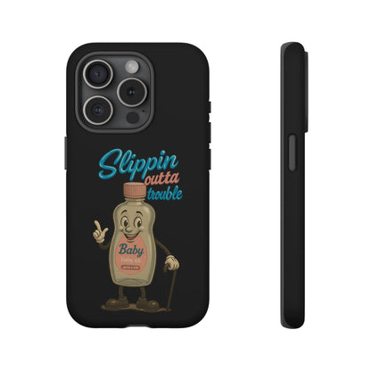 Phone Case — Retro 'Slippin Outta Trouble' Baby Bottle Design