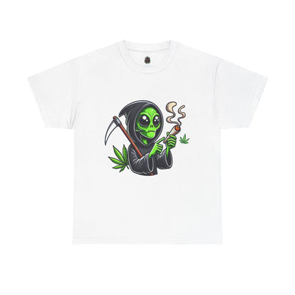 Grim Reaper Alien Smoking Joint T‑Shirt