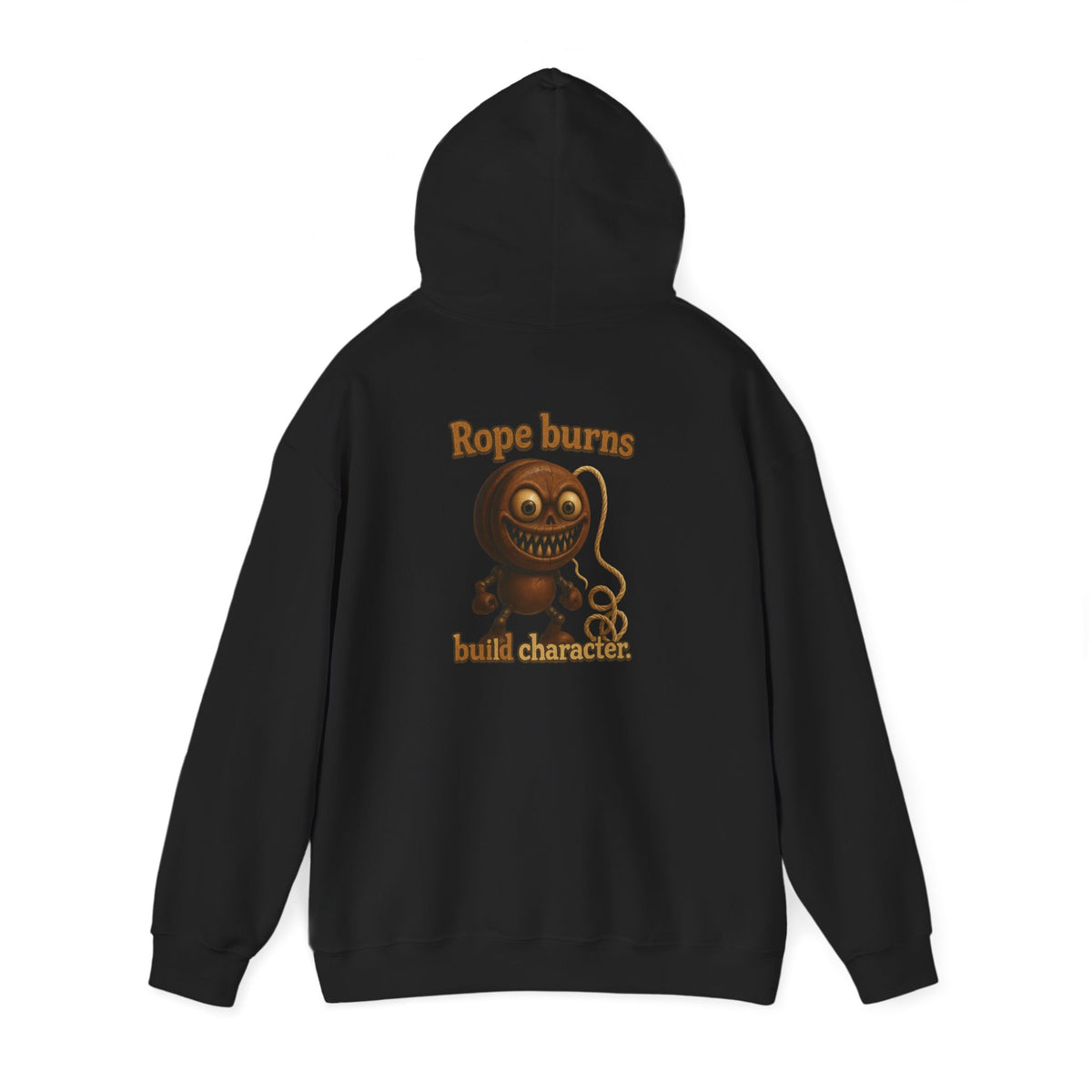Hoodie — Retro Cartoon Rope Toy 'Bold Character' Graphic Pullover