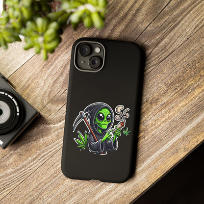 Reaper Alien Phone Case – Cute Grim Reaper Smoking Weed iPhone Case