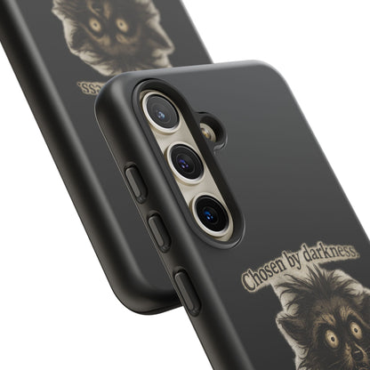 Phone Case - "Chosen by Darkness (Or Maybe Just Rabies)" Cute Creepy Retro Creature Protective Case