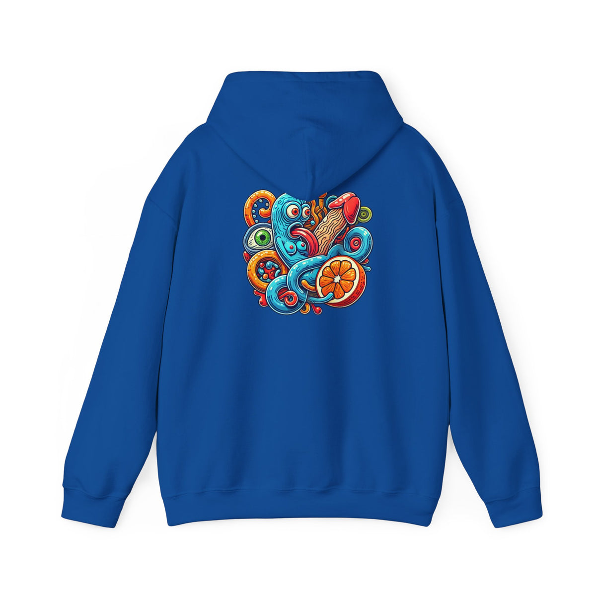 Octopus Colorful Graphic Hoodie – Vibrant Sea Creature Back Print