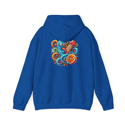 Octopus Colorful Graphic Hoodie – Vibrant Sea Creature Back Print