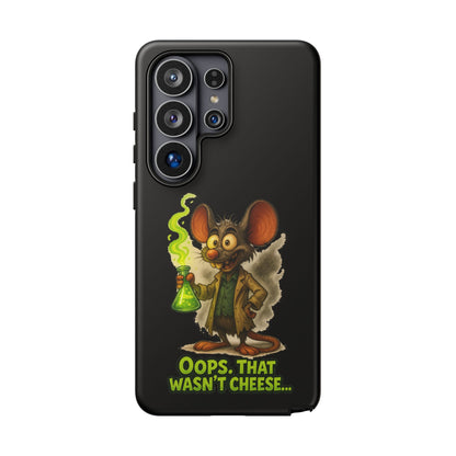 Phone Case — Funny Cartoon Rat "Oops That Wasn't Cheese" Protective Cover