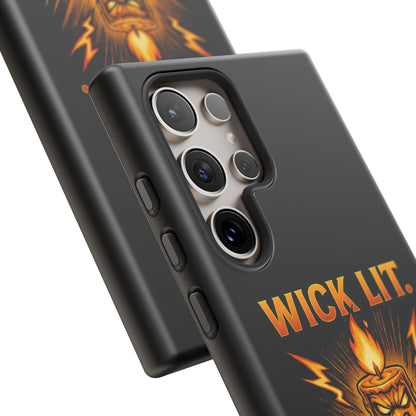Phone Case — "Wick Lit. Patience Gone." Funny Angry Candle Protective Case