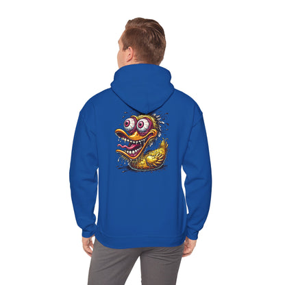 Duck Monster Hoodie — Retro Creepy Cartoon Graphic Pullover