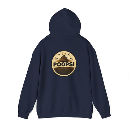 Funny 'POOPSI' Logo Hoodie — Retro Poop Emoji Graphic Pullover