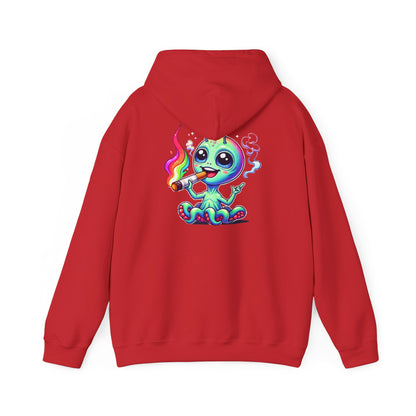 Alien Octopus Hoodie — Cute Rainbow-Smoking Space Creature Sweatshirt
