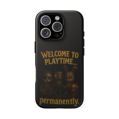 Phone Case — "Welcome to Playtime... Permanently." Horror Game Character Protective Case