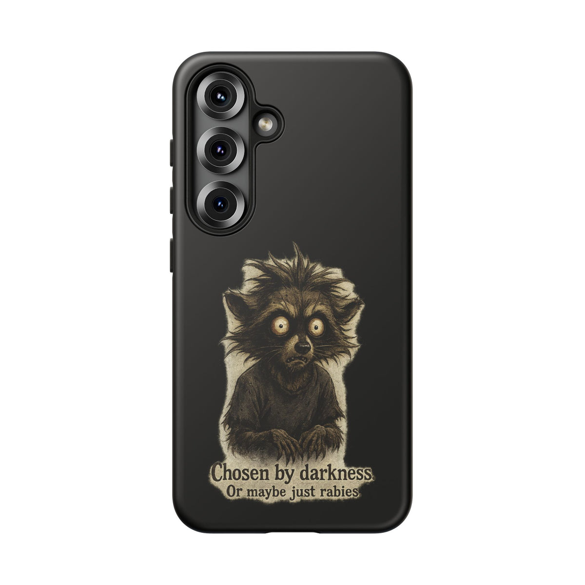 Phone Case — "Chosen by Darkness (Or Maybe Just Rabies)" Cute Creepy Lemur Design