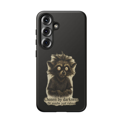 Phone Case — "Chosen by Darkness (Or Maybe Just Rabies)" Cute Creepy Lemur Design