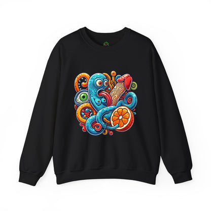 Psychedelic Tentacle Citrus Crewneck Sweatshirt