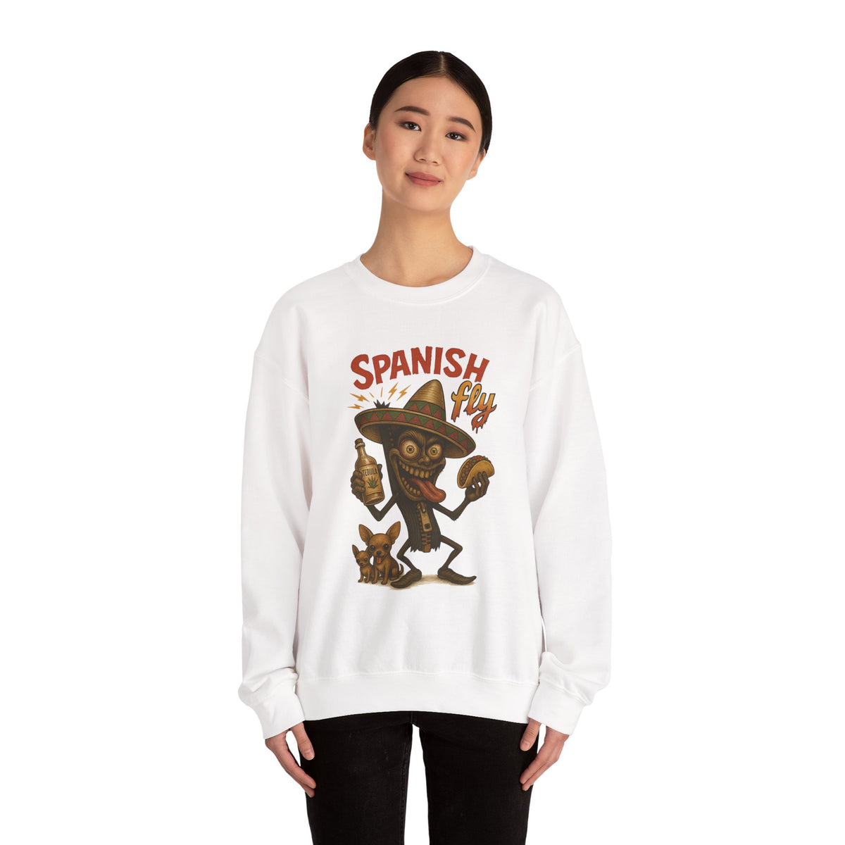 Spanish Fly Crewneck – Tequila & Taco Mayhem Edition