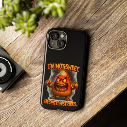 Phone Case — "I'm Not Sweet, I'm Spite in Stripes" Candy Monster Design