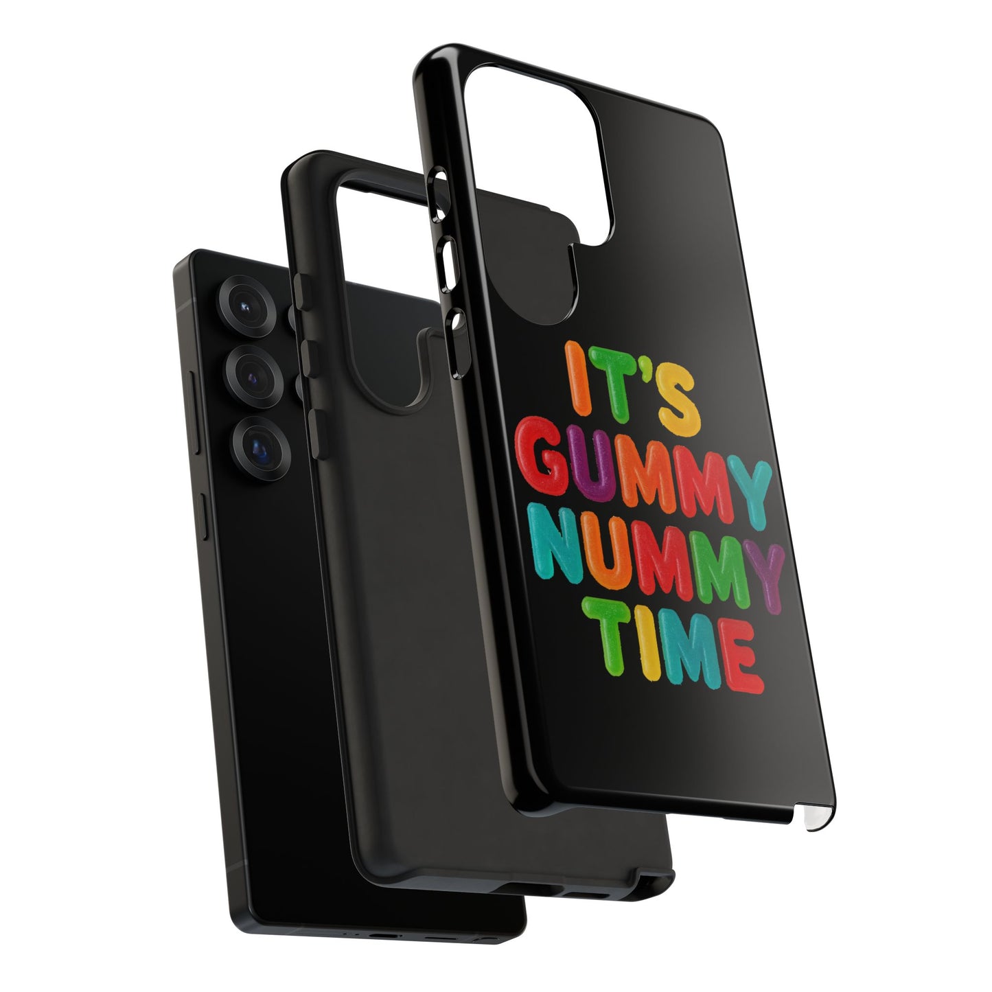Phone Case — "It's Gummy Nummy Time" Colorful Candy Lettering Protective Case