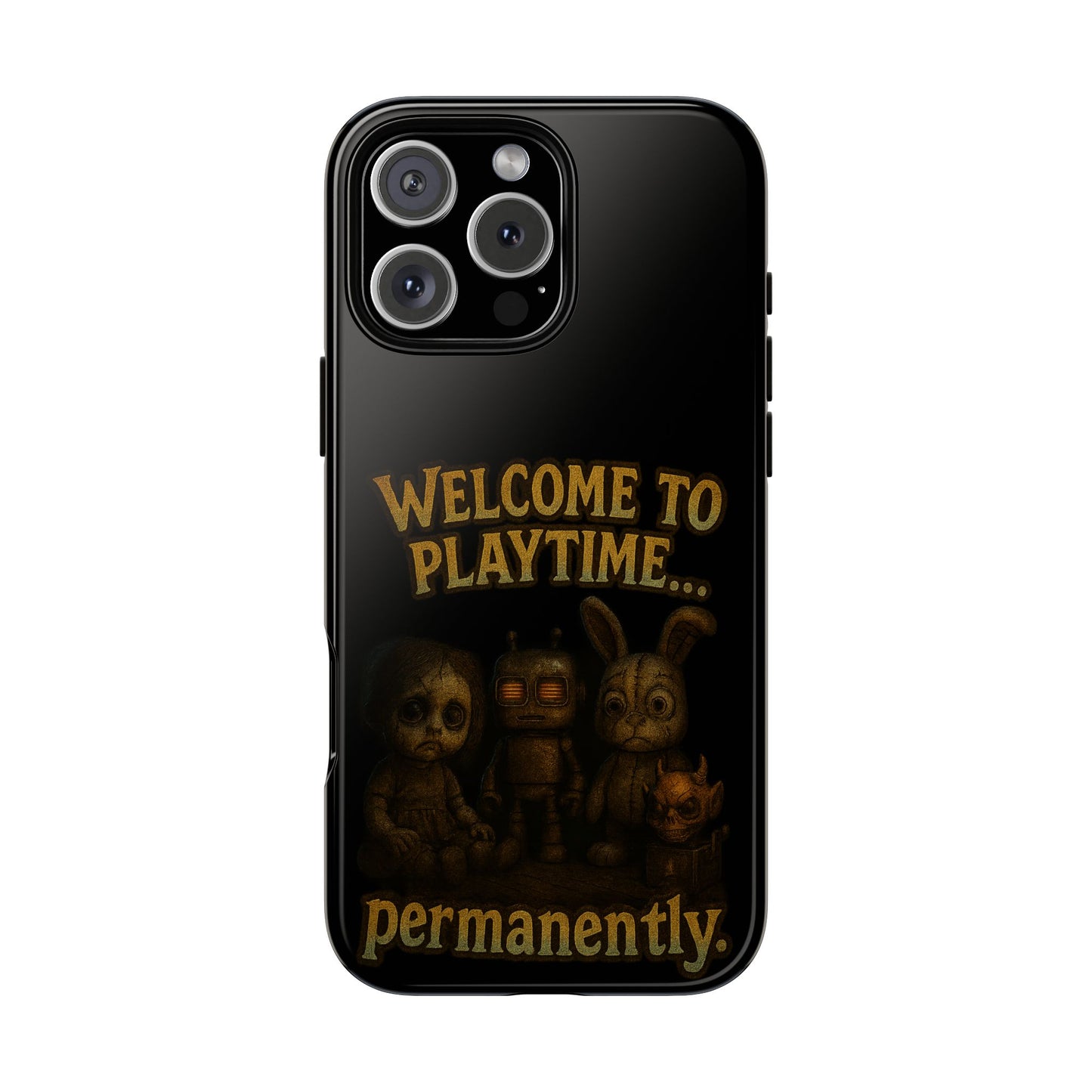 Phone Case — "Welcome to Playtime... Permanently." Horror Game Character Protective Case