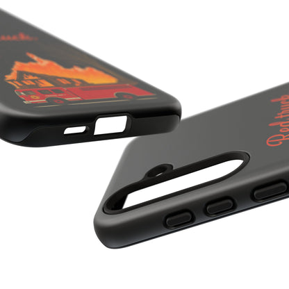 Phone Case — 'Red truck' Fire Truck Design, Vintage Firefighter Gift