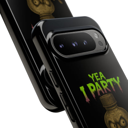 Phone Case — 'Yea I Party' Creepy Baby Bottle Graphic