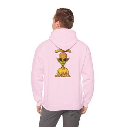 Alien Graphic Hoodie - "We Judged, We’ve Deported" Satirical UFO Sweatshirt