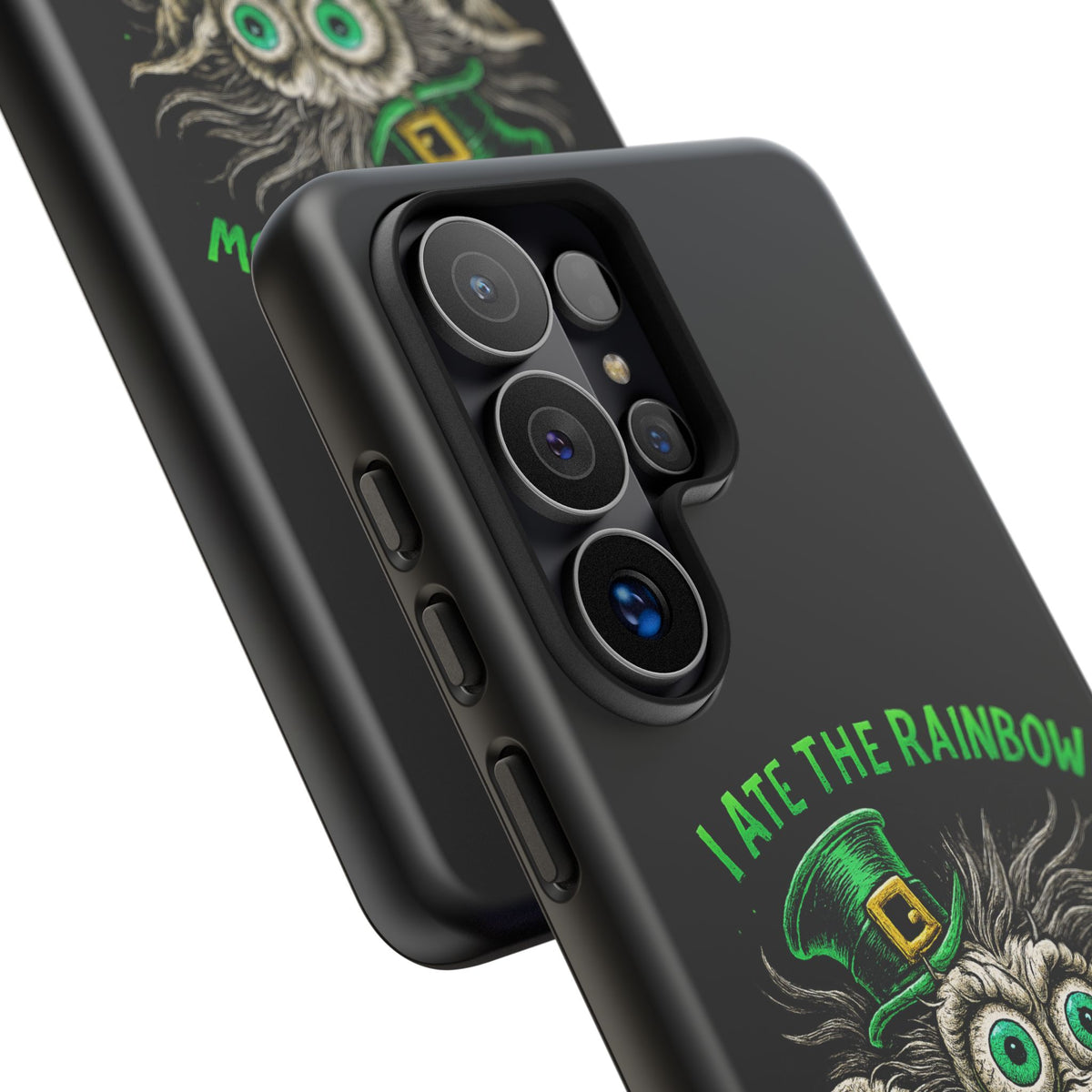 St. Patrick's Horror Phone Case — "I Ate the Rainbow, The Gold Screamed" Lucky Goblin Design