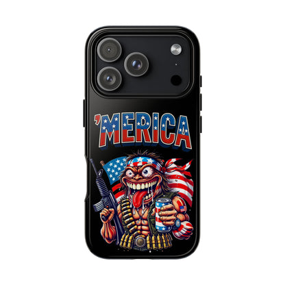 'MERICA Patriotic Phone Case — American Flag Madman Design