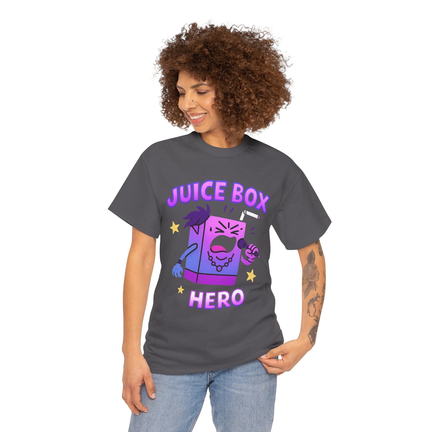 Juice Box Hero T-Shirt | Cute Cartoon Beverage Design