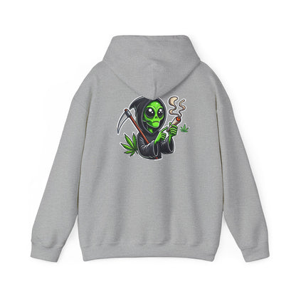 Reaper Smoking Weed Hoodie – Cannabis Grim Reaper Graphic Pullover