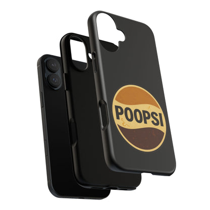 Poopsi Retro Logo Phone Case — Funny Vintage Soda-Inspired iPhone Cover