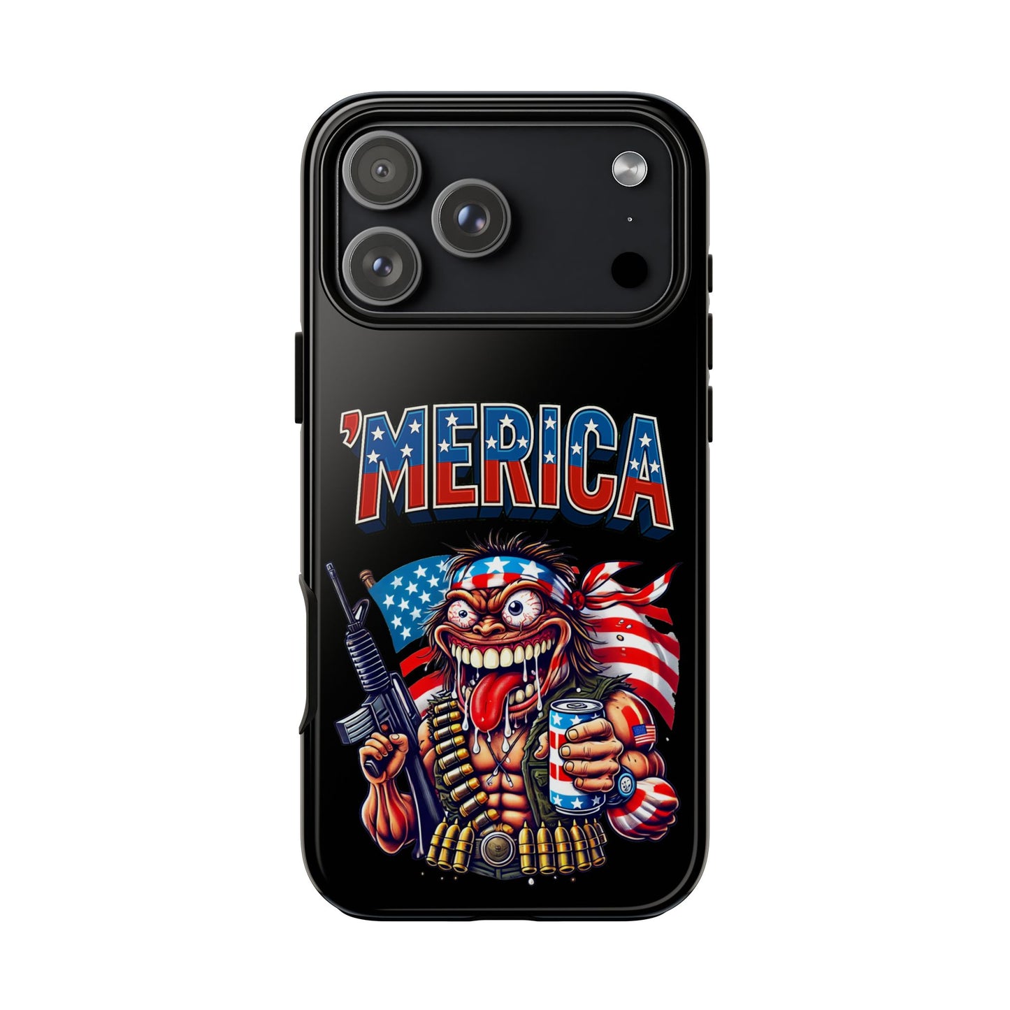 'MERICA Patriotic Phone Case — American Flag Madman Design