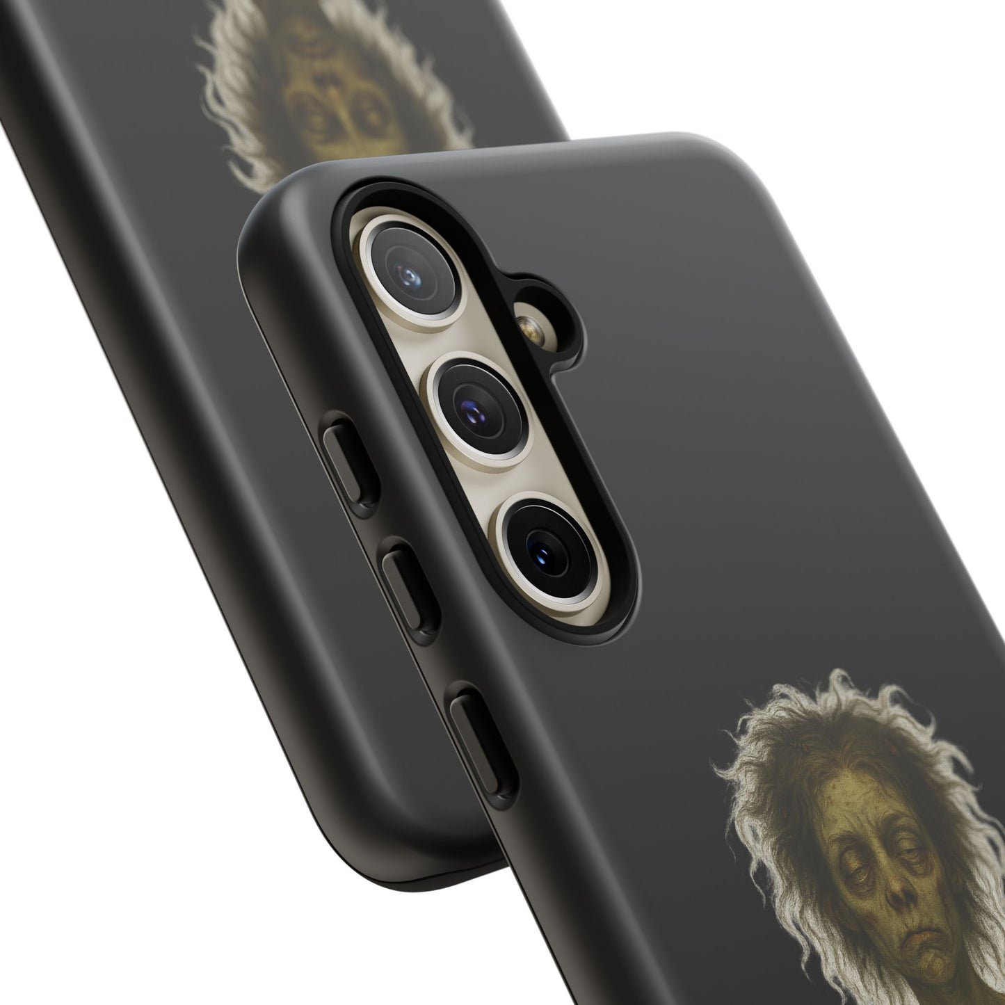 Phone Case — “Cursed to Rise Before Coffee Was Brewed” Goth Horror Design