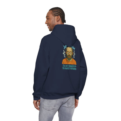 Hoodie — "I’m Not Charged Up, I’m Barely Contained" Electric Zombie Graphic Hoodie