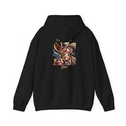 Make My Day Hoodie – Cartoon Gunslinger Attitude