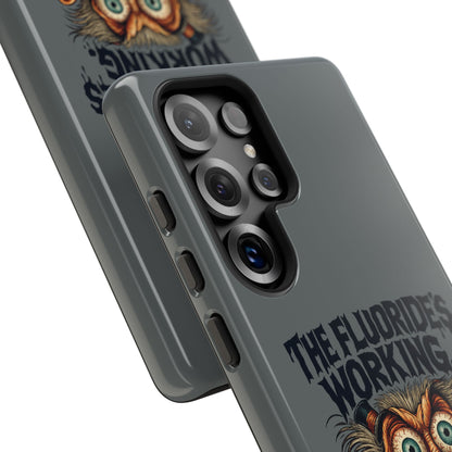 Phone Case — Retro Horror Graphic “The Fluoride’s Working” Shock Art
