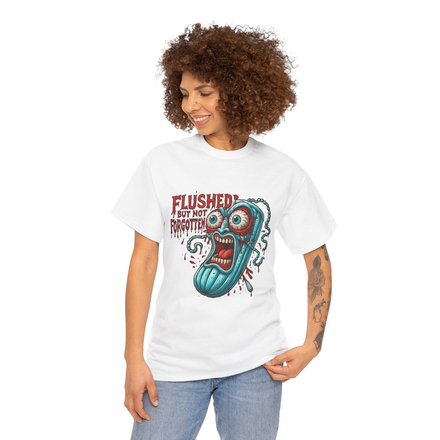 Flushed But Not Forgotten – Horror Tampon Tee