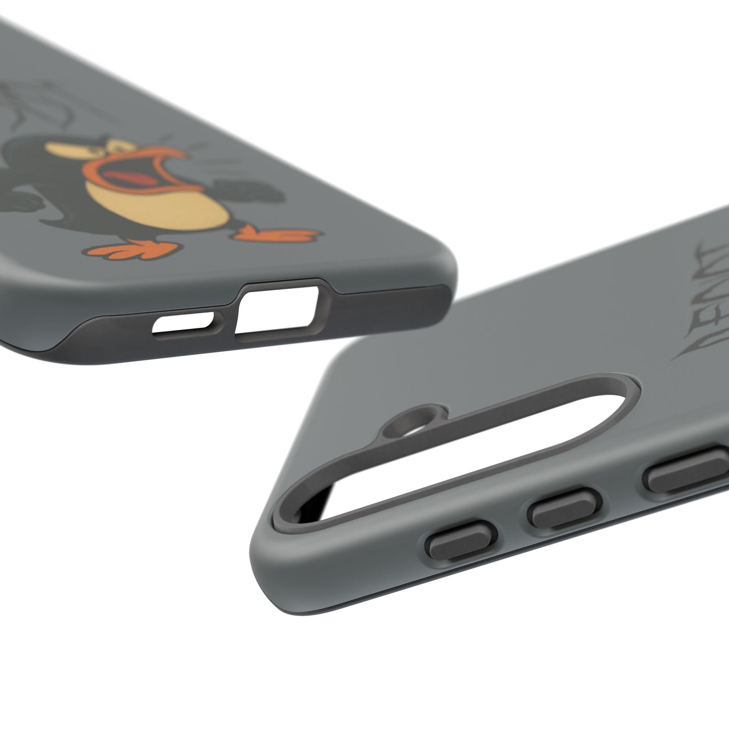 Resist Angry Penguin Phone Case — Protective iPhone Case with Bold Cartoon Design