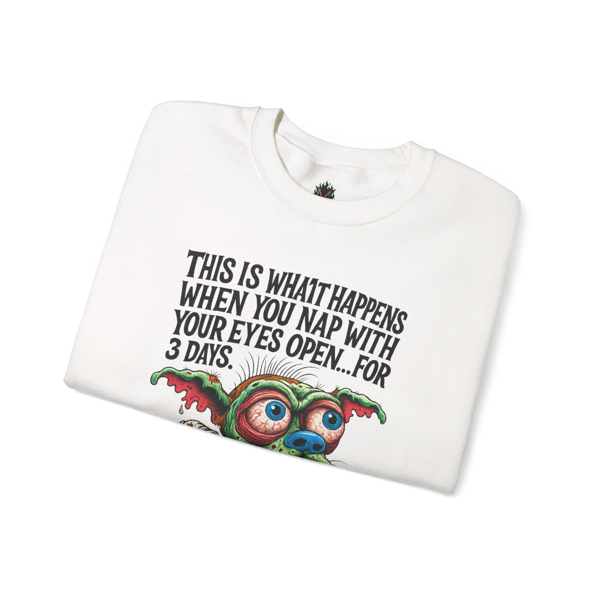 Open Nap Zombie Creature Crewneck