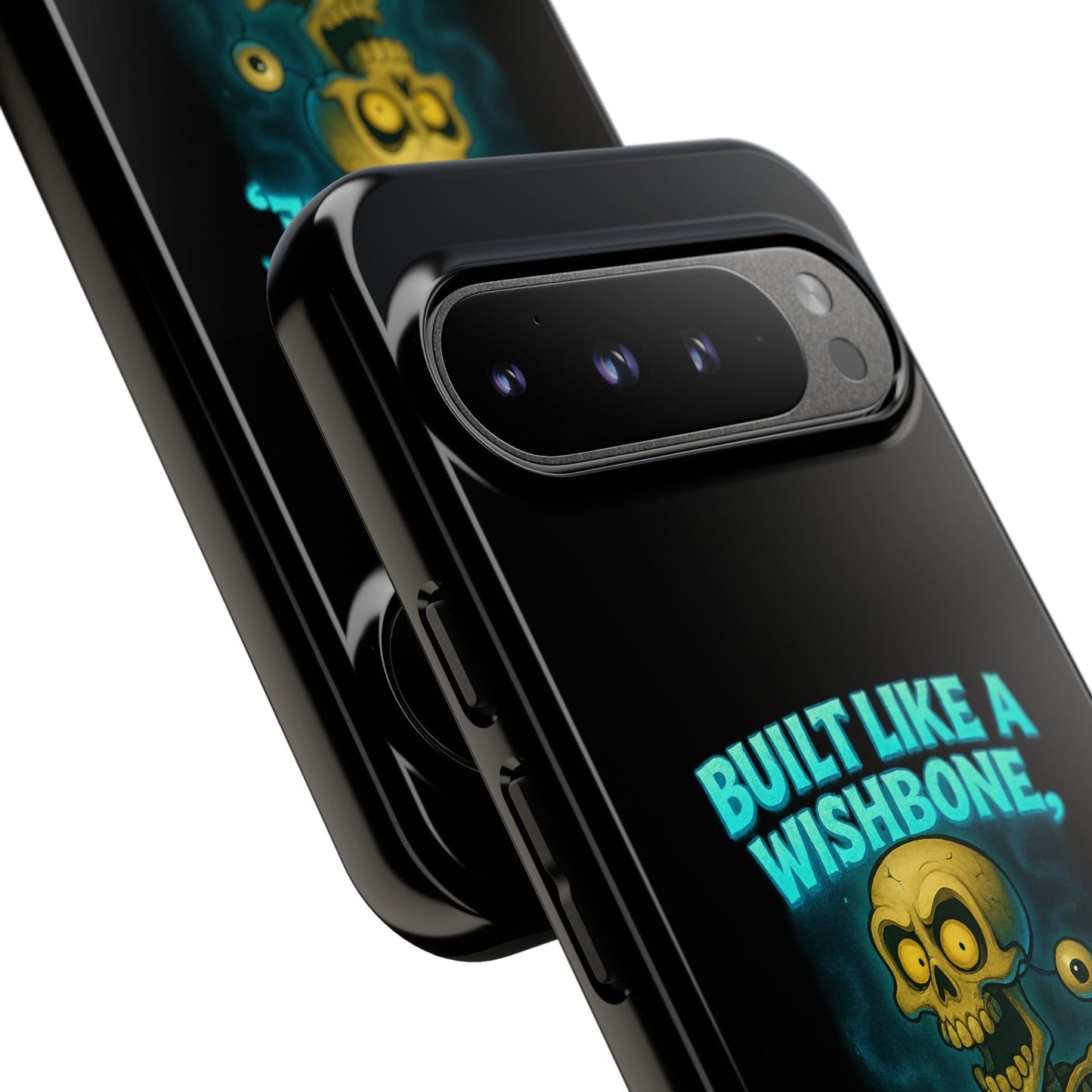 Phone Case — "Built Like a Wishbone, Vibes Like a Crypt Keeper" Skeleton Tough Case