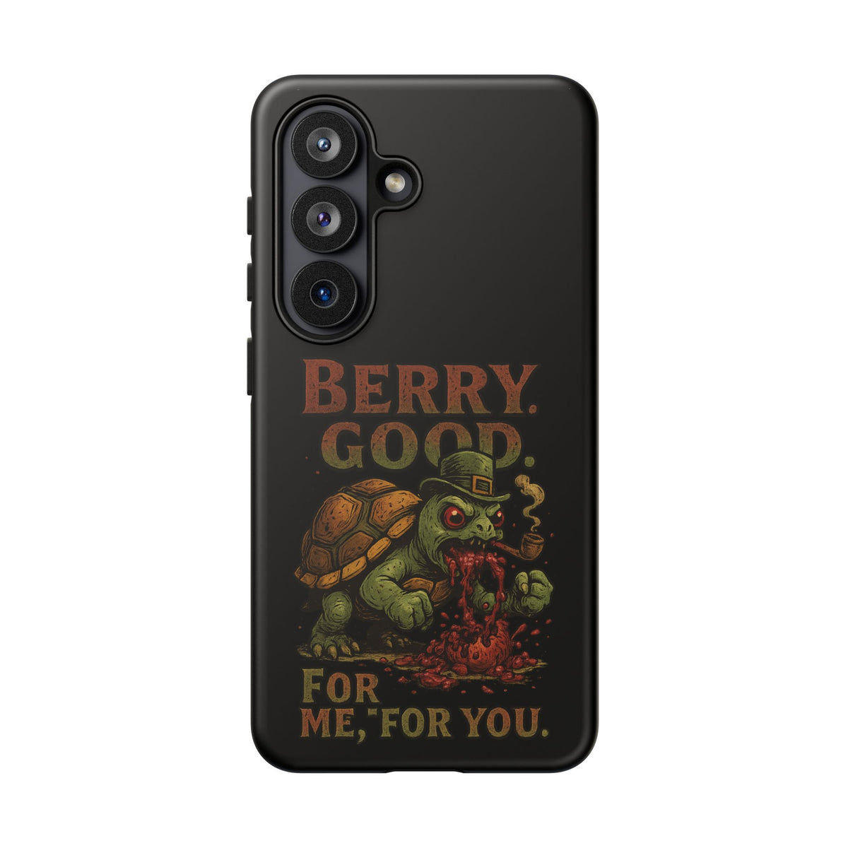 Phone Case — 'Berry Good' Zombie Turtle Graphic Tough Protective Case
