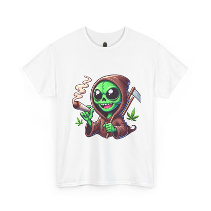Reaper Smoking Joint T‑Shirt — Cute Grim Reaper Stoner Tee