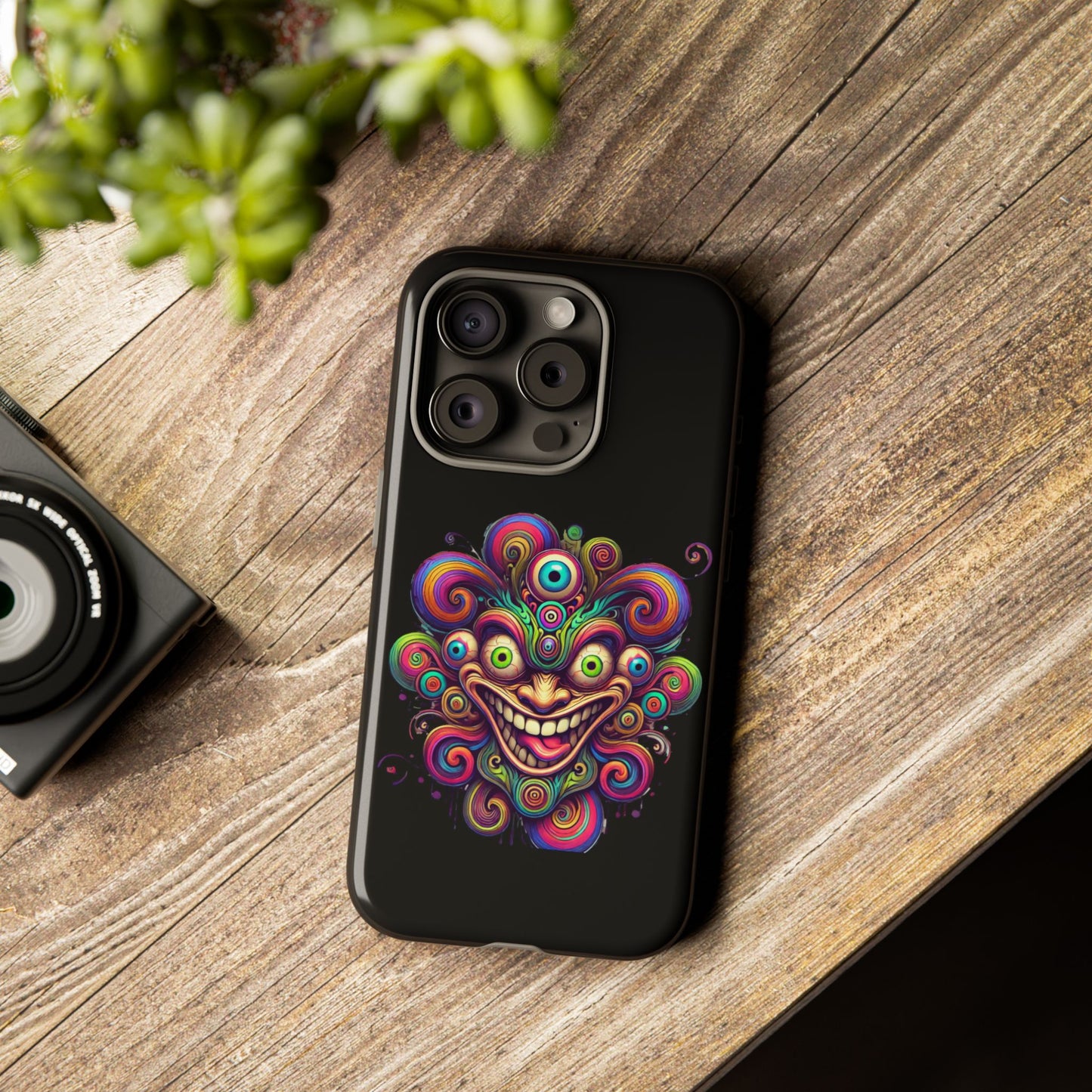 Psychedelic Jester Phone Case — Colorful Creepy Clown Tough Case