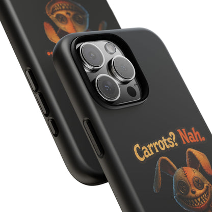 Phone Case — Creepy Bunny "Carrots? Nah. I crave screams." Halloween Horror Design