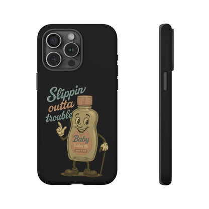 Phone Case — 'Slippin Outta Trouble' Retro Baby Oil Mascot